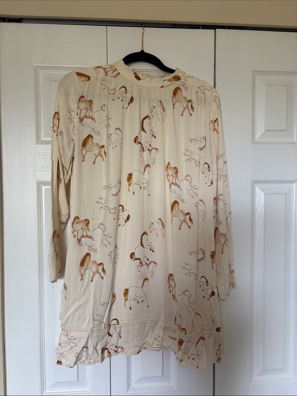 Artizia Little Moon Cream Dress with Brown Horse Print